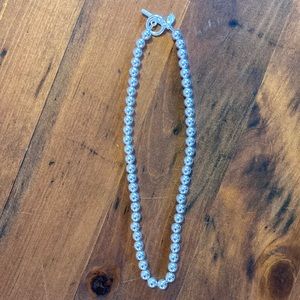 Brooks Brothers silver bead necklace.